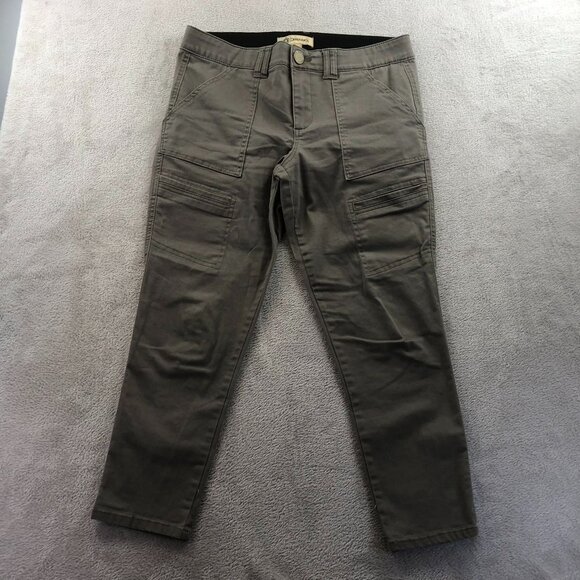 Democracy Womens Pants Size 10 Ab Technology Cargo Skinny Leg Stretch Green - Picture 9 of 10